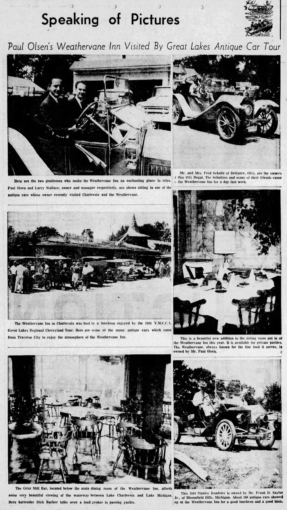 The Lodge (Weathervane Inn, Weathervane Lodge) - Aug 7 1961 Article (newer photo)